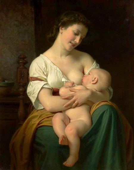 Mother and Child by Hugues Merle
