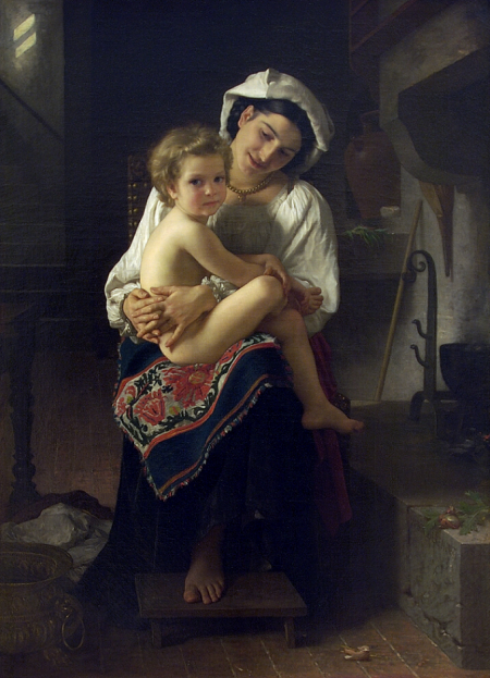 William-Adolphe Bouguereau, Young Mother Gazing At Her Child