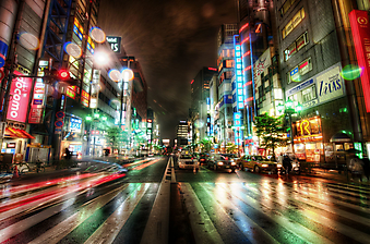 Улицы ночного Токио (Код изображения: 14081)