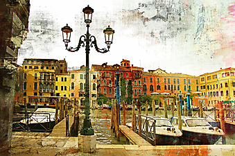  Улочка Венеции на рассвете (Каталог номер: 14085)