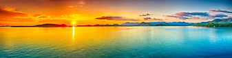 Панорамное изображение заката над морем (Каталог номер: 05146)