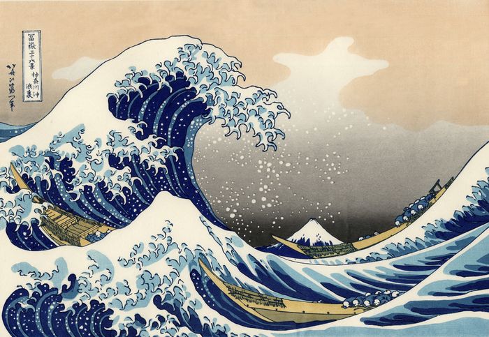 Большая волна в Канагава, Кацусика Хокусай