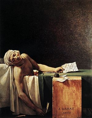Смерть Марата. Картина Жака Луи Давида