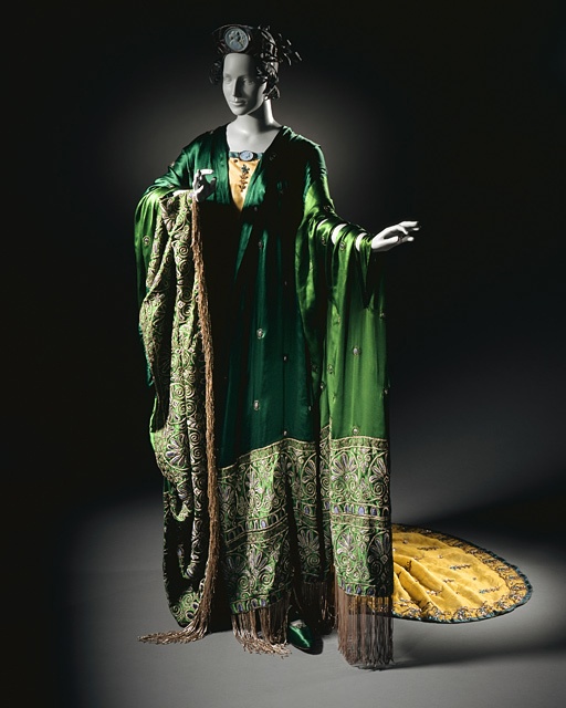 Erté (Romain de Tirtoff), Costume for Ganna Walska as Floria Tosca in 'Tosca', Act II; Woman's Gown with Shawl and Crown, 1920.