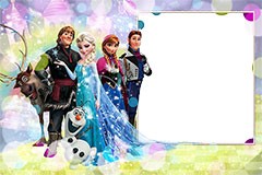 Frozen. Elsa, Anna, Kristoff, Olaf, Sven and Ganz