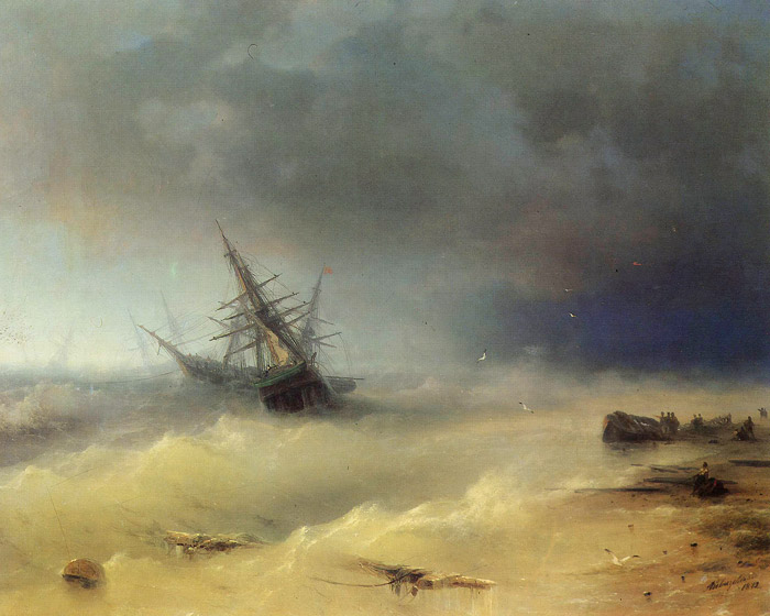 Буря - картина Айвазовского