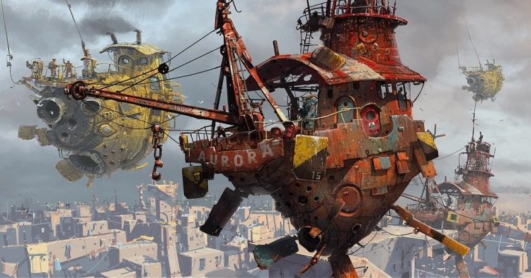 Dieselpunk: Фантастические воздушные суда от Ian McQue (16 фото)