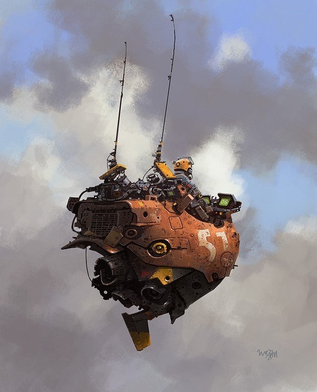 Dieselpunk: Фантастические воздушные суда от Ian McQue (16 фото)