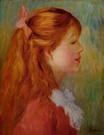 Ренуар Профиль девушки с длиннными волосами 1893г