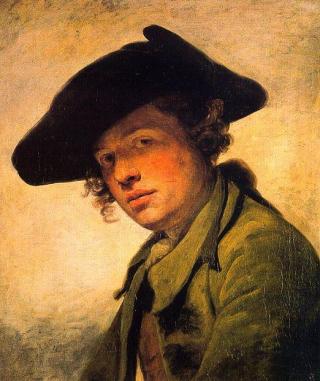 Жан-Батист Грез Портрет молодого человека в шляпе