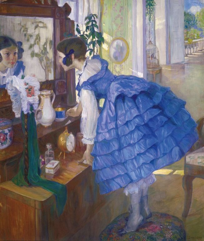 Занятия по картине Делла-Вос-Кардовской Ольги Людвиговны «Маленькая женщина»