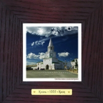 Спасская башня в Казанском Кремле картина сувенир 18х18 см