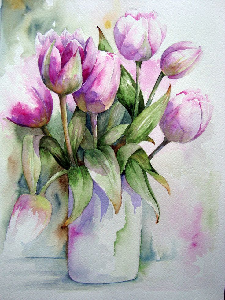 Watercolour Florals: 'Spring' Art Group Subject.