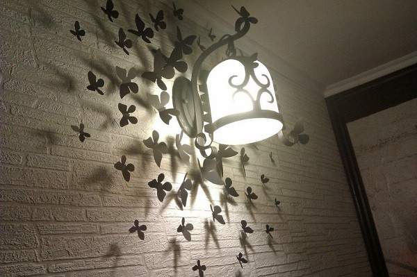 Интересные идеи для дома своими руками - фото самодельного светильника на стену