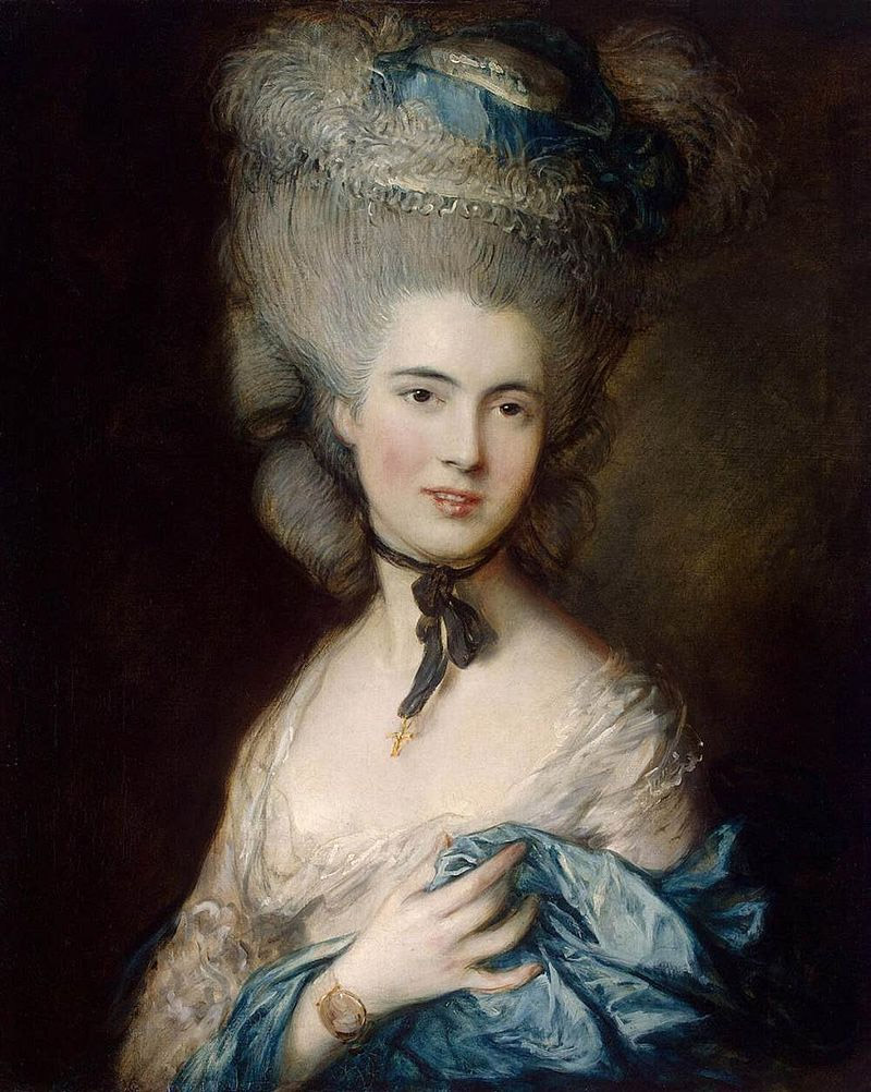 Портрет герцогини де Бофор (Дама в голубом). Т. Гейнсборо, около 1780. Холст, масло