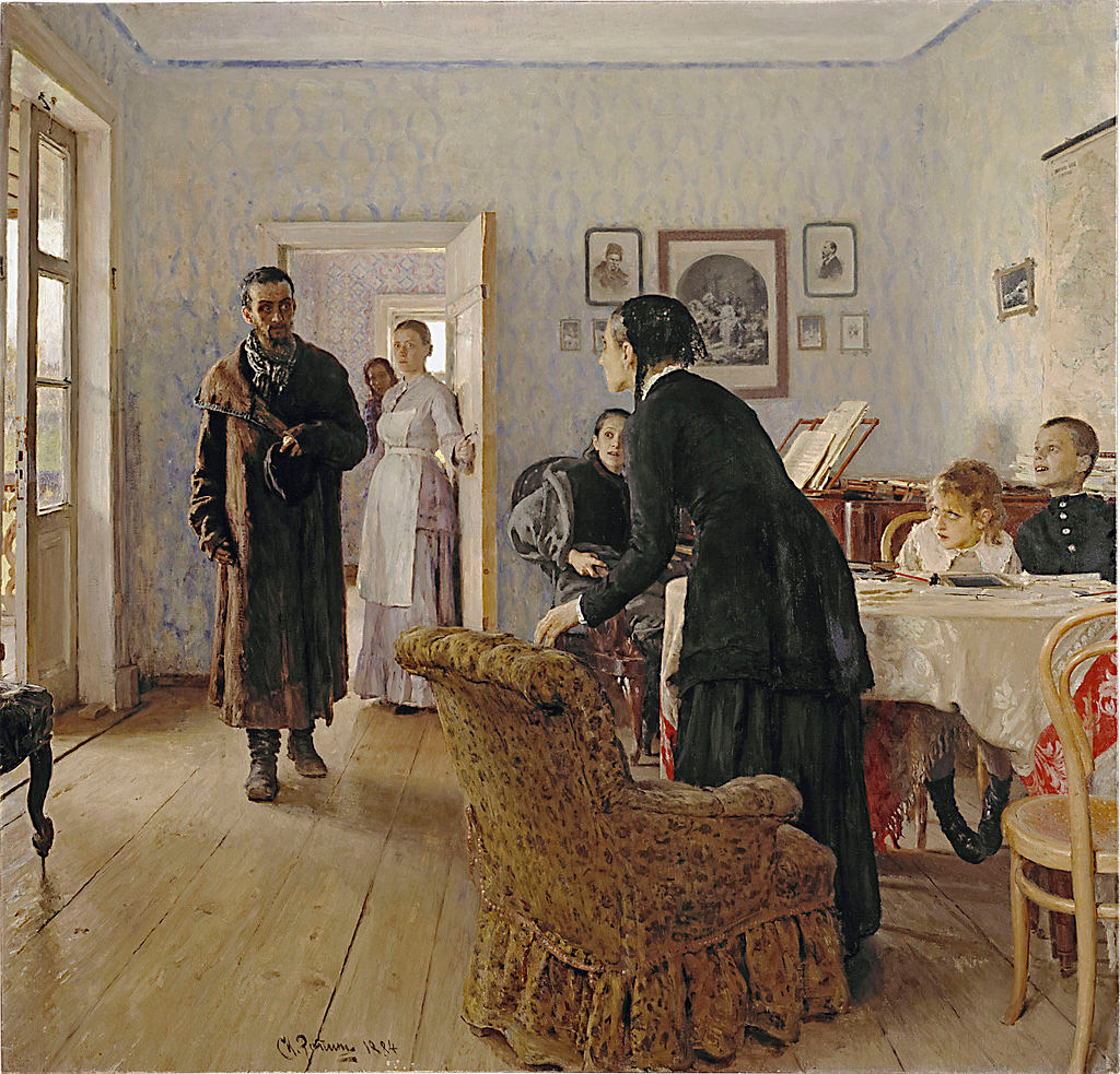 Не ждали. И. Репин, 1884—1888. Масло