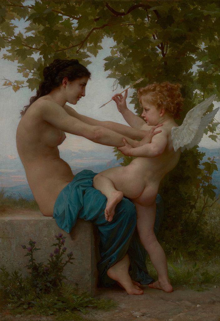 Вильям Адольф Бугро (William Adolphe Bouguereau) “A young girl defending herself against Eros“