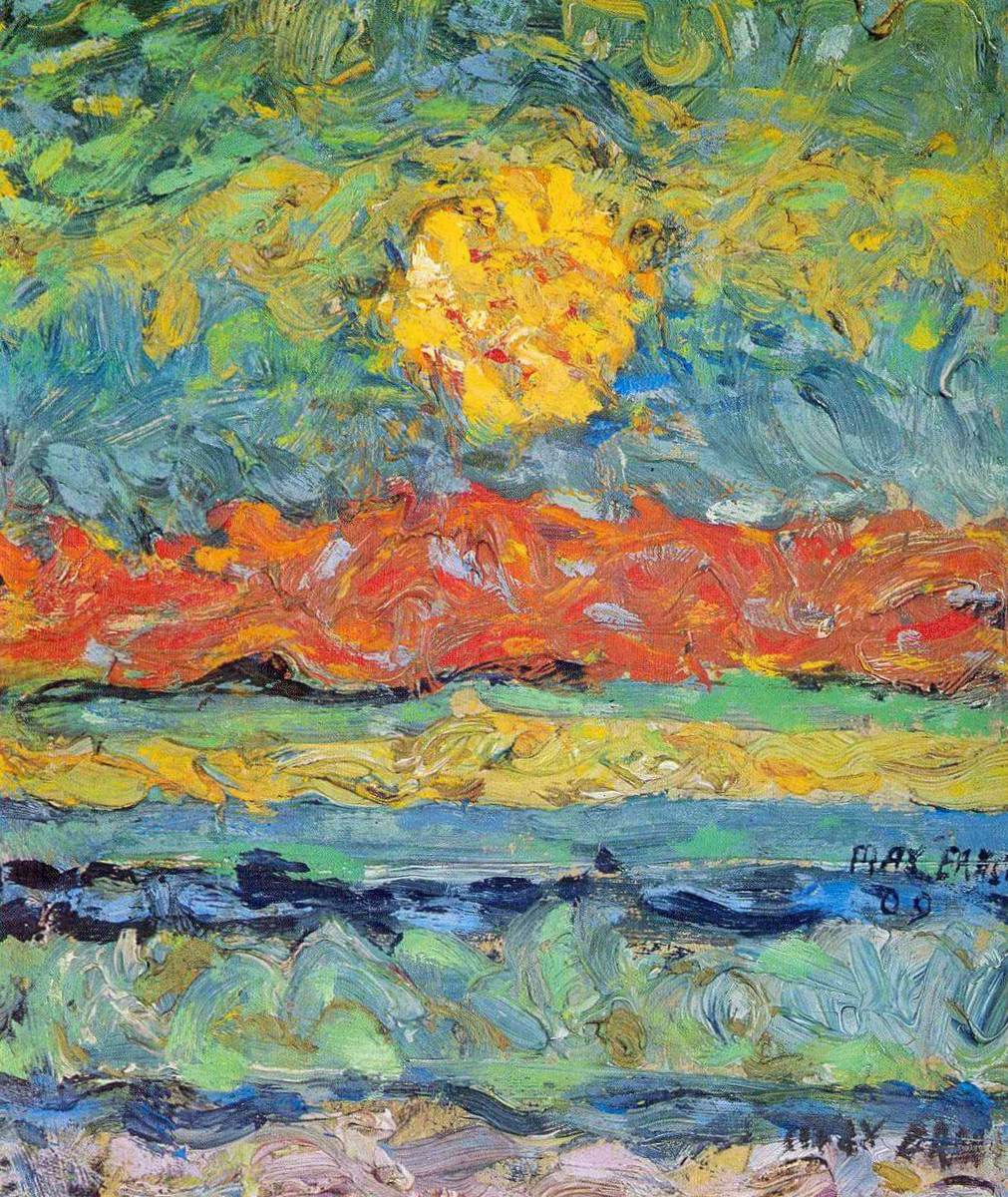 Пейзаж с солнцем Макс Эрнст (1909)