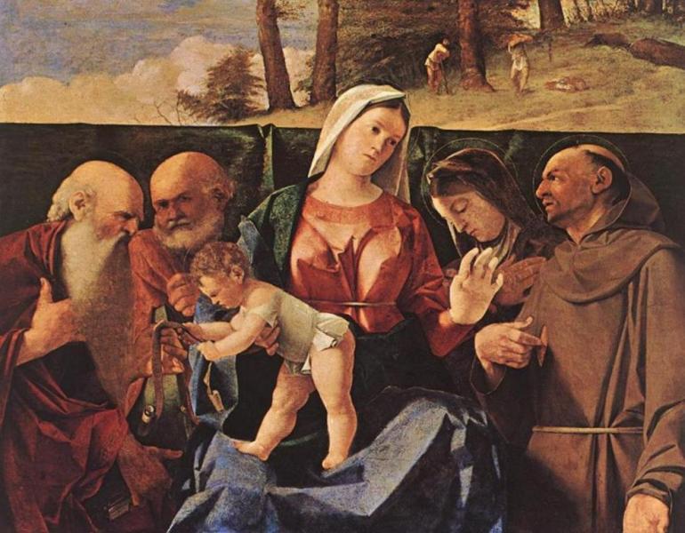 Мадонна с младенцем и святые - Лоренцо Лотто (1503, Национальный галерея и музей Каподимонте, Неаполь)