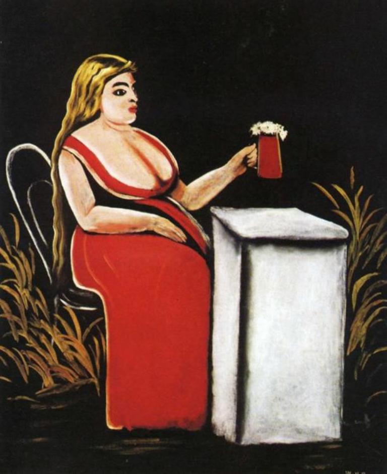 Нико Пиросмани - Женщина с бокалом пива