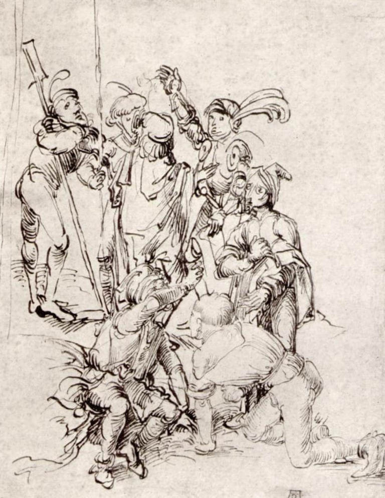 Солдаты под крестом - Альбрехт Дюре (1489)