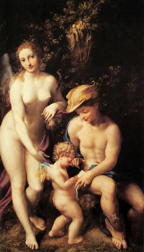 Венера с Меркурием и Амуром (Школа любви) - Корреджо (1525)