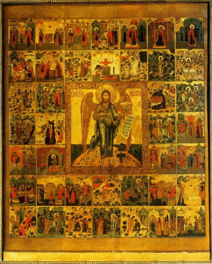 Иоанн Предтеча Ангел пустыни, с житием. XVII в. Церковь Воскресения на Дебре в Костроме