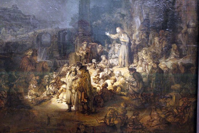 Рембрандт. Проповедь Иоанна Крестителя. 1635