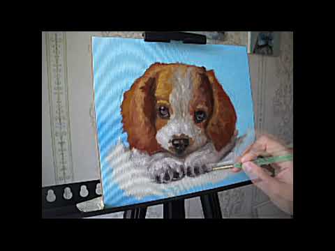 How to Paint a Puppy - Painting Speed Video