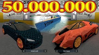 Накопил 50.000.000 в Vehicle Simulator, Яхта, Lamborghini Egoista, Tesla Roadster, Roblox YTFMM