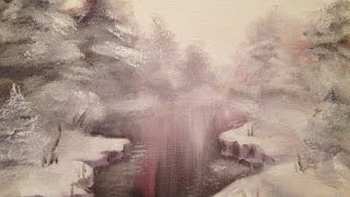 Зимний пейзаж маслом для начинающих. Winter.