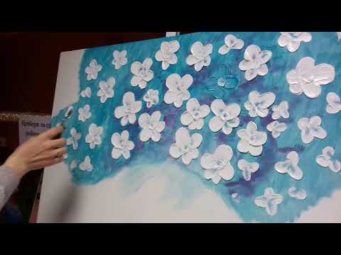 Цветы мастихином. Текстурная живопись
