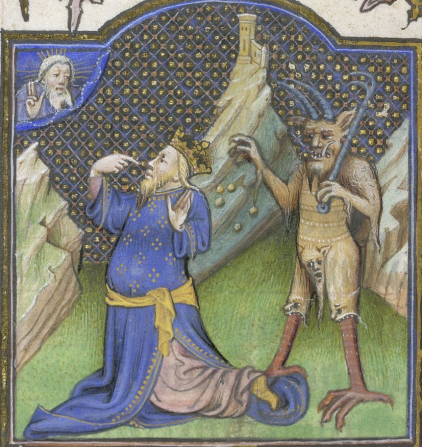11 Сатана и царь Давид Требник Иоанна Бесстрашного и Маргариты Баварской 1420-е