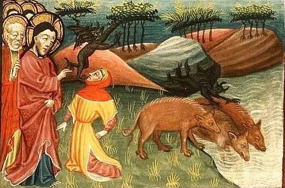 14 Христос изгоняет бесов в стадо свиней
