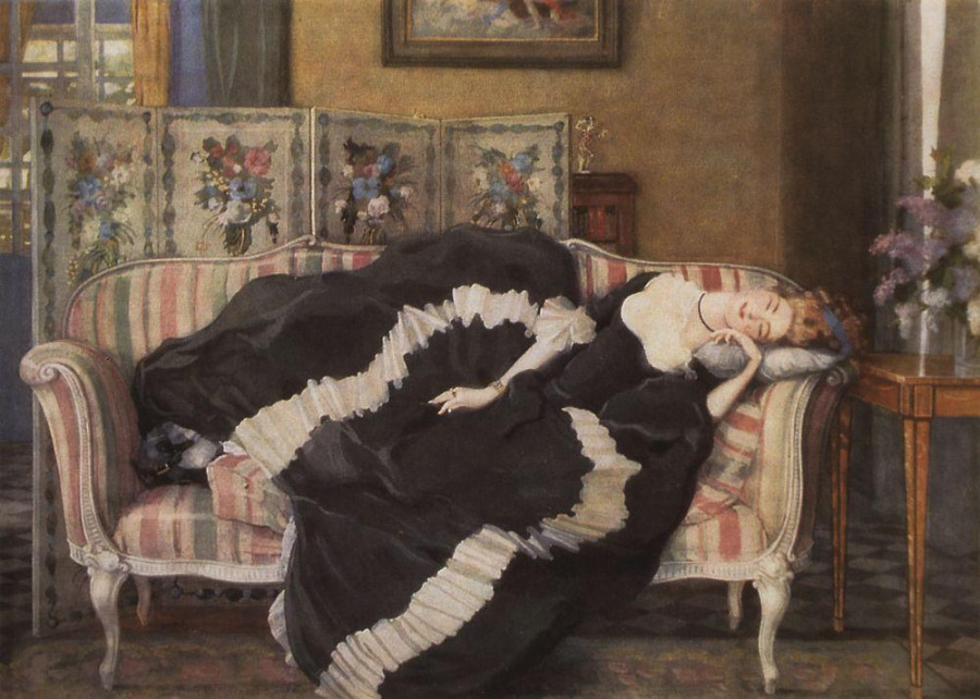 Спящая молодая женщина. 1909