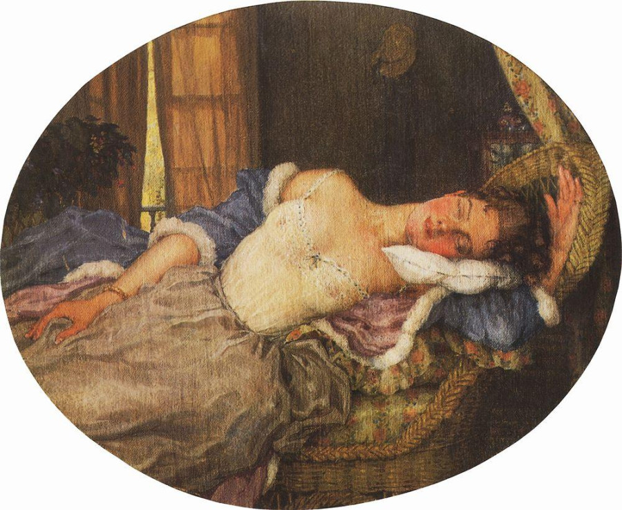 Спящая молодая женщина. 1922