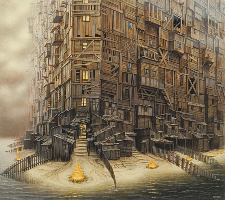 Jacek Yerka - New Age Manhattan