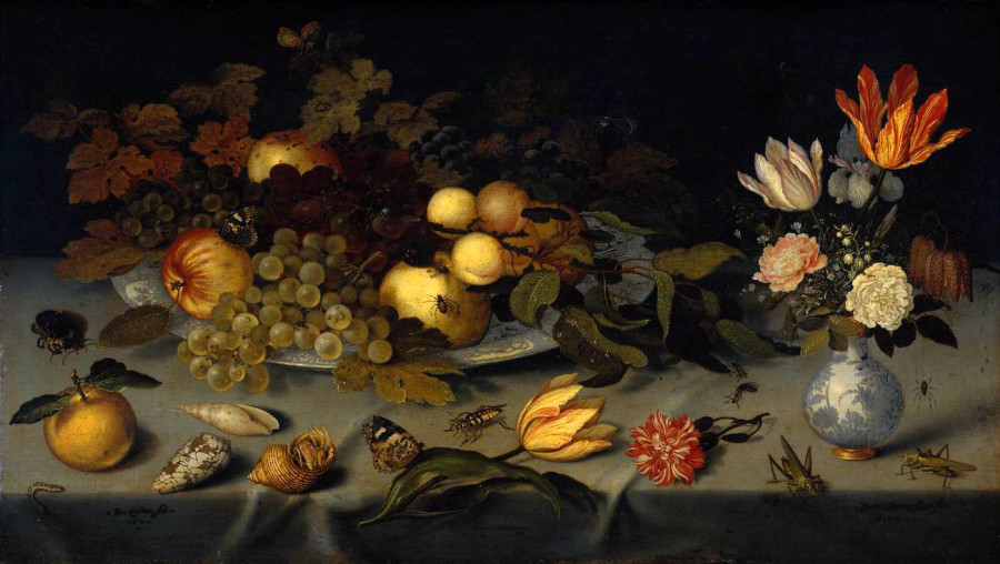 1 Ballthasar_van_der_Ast_-_Flowers_and_Frut, 1620-1621