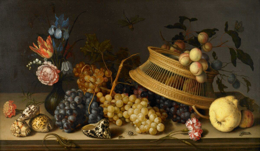 2 Still_Life_of_Flowers,_Fruit,__by_Balthasar_van_der_Ast-BMA