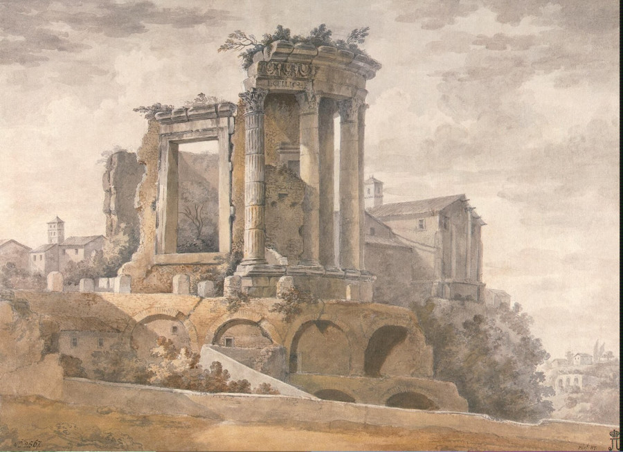 Clerisseau Charles-Louis - Temple of the Sibyl in Tivoli - OR-2567