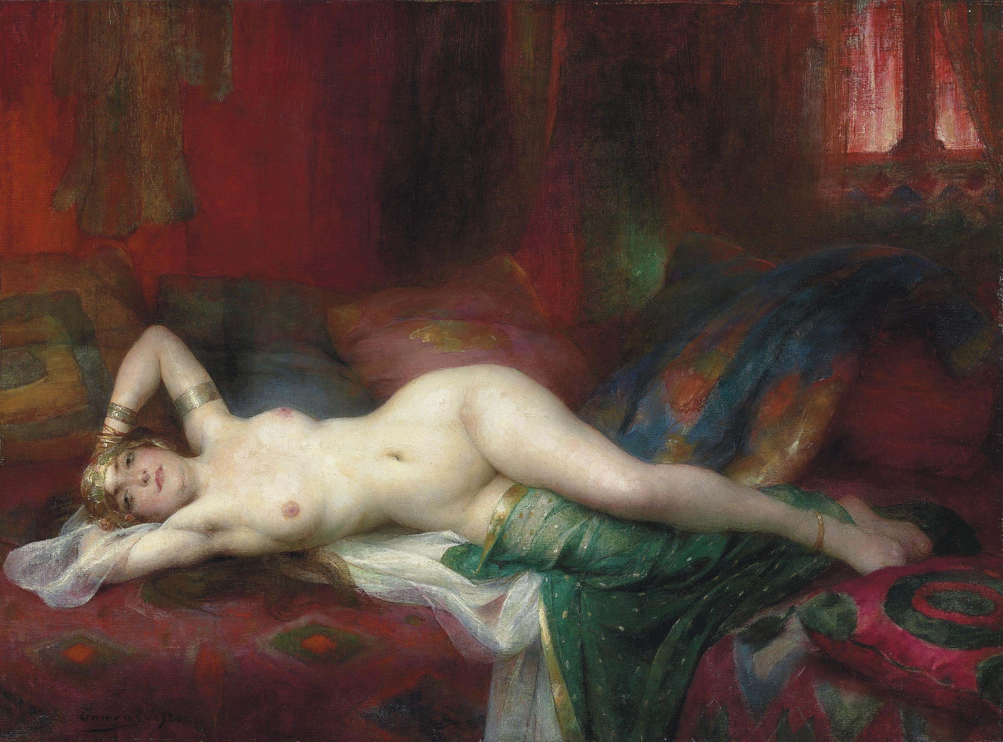 Adrien Henri Tanoux, 1865-1923. Одалиска. 1920. 54 x 73.4 см. Частная коллекция