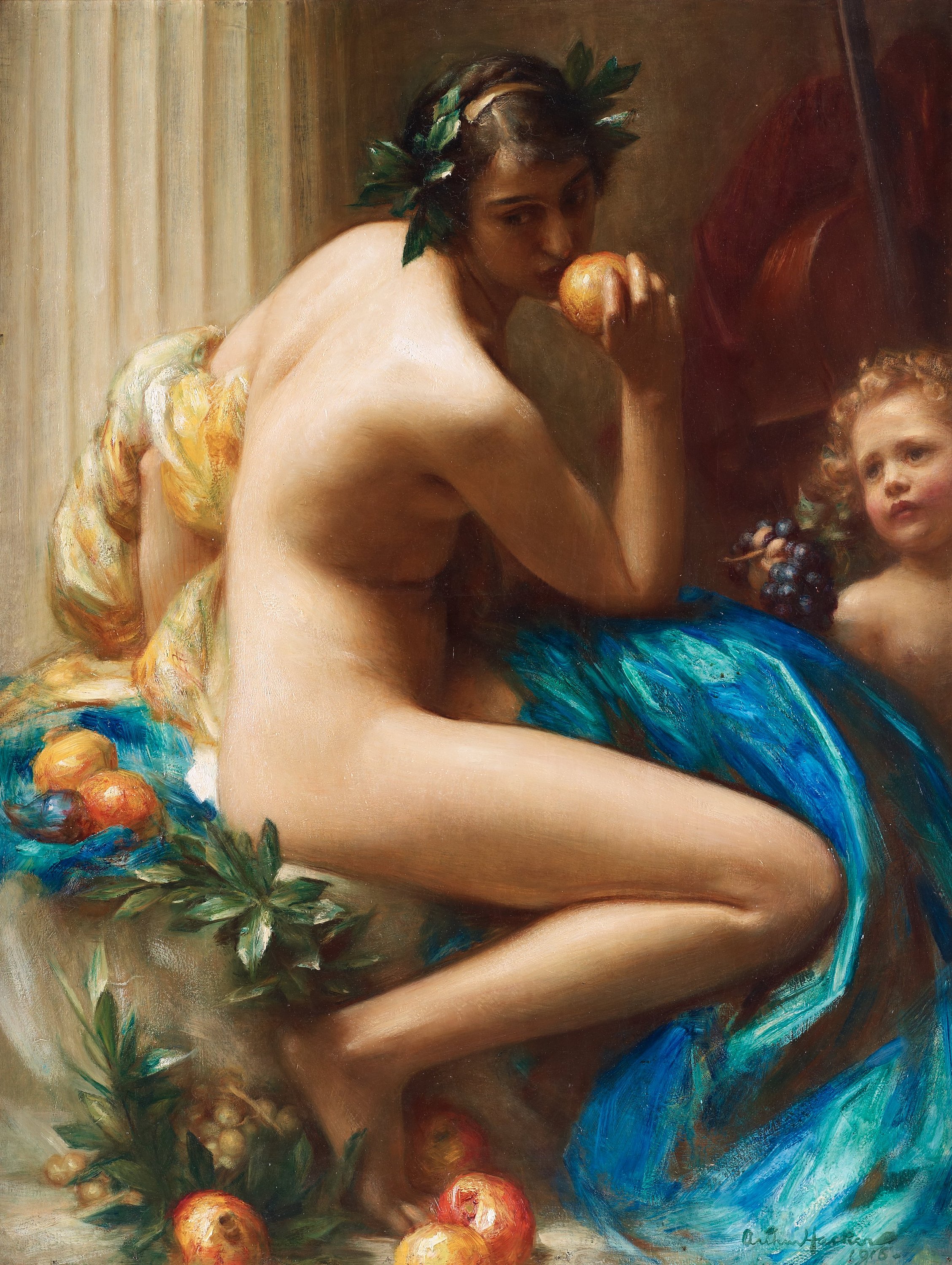 Arthur Hacker, 1858-1919. Аллегория изобилия. 1916. 127 х 99 см. Частная коллекция