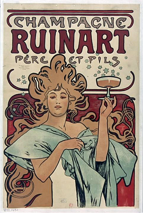 Реклама сухого шампанского Ruinart. Фрагмент-1896