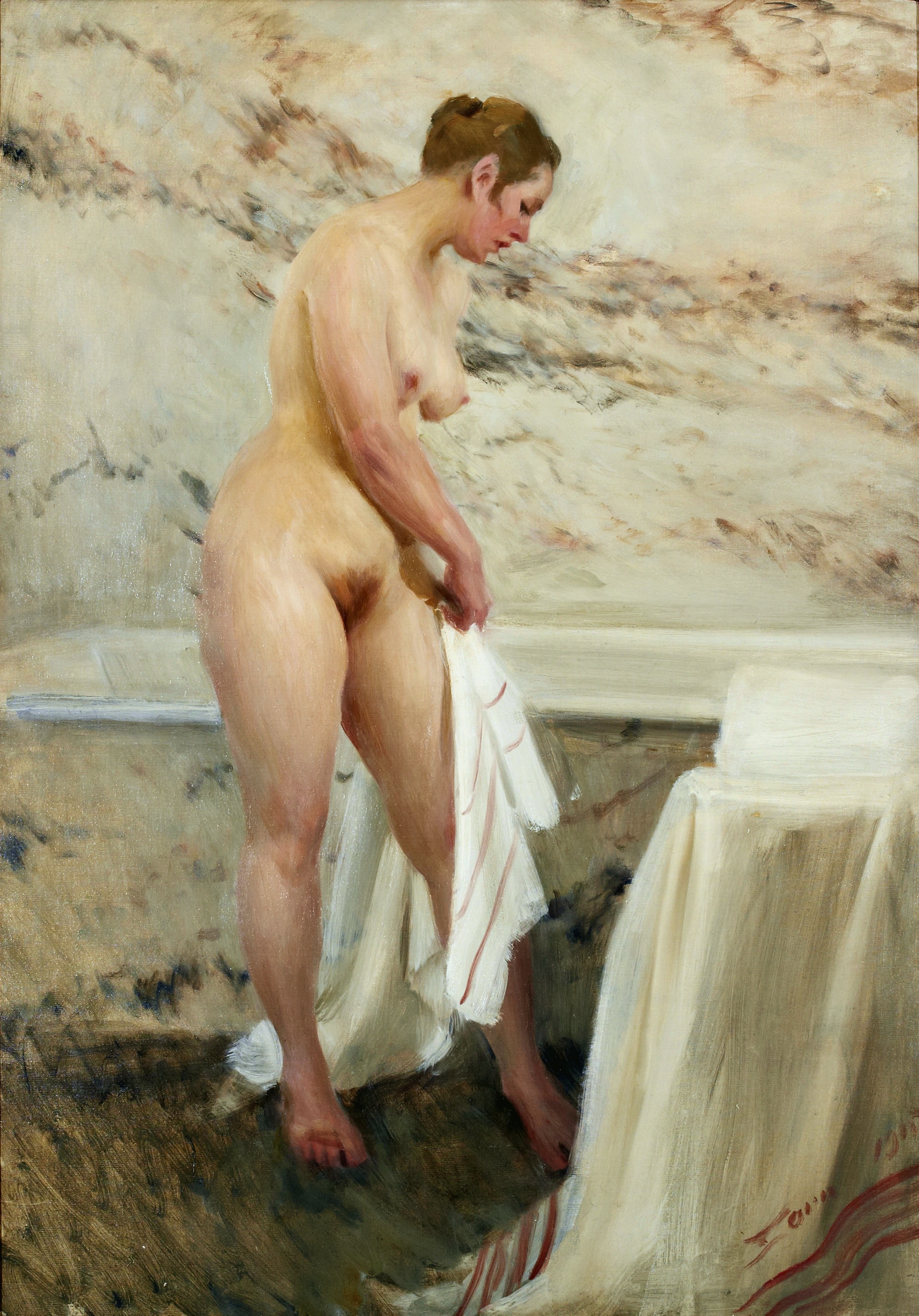 Anders Leonard Zorn. 1860-1920. В ванной комнате. 1915, 116 х 81 см. Частная коллекция