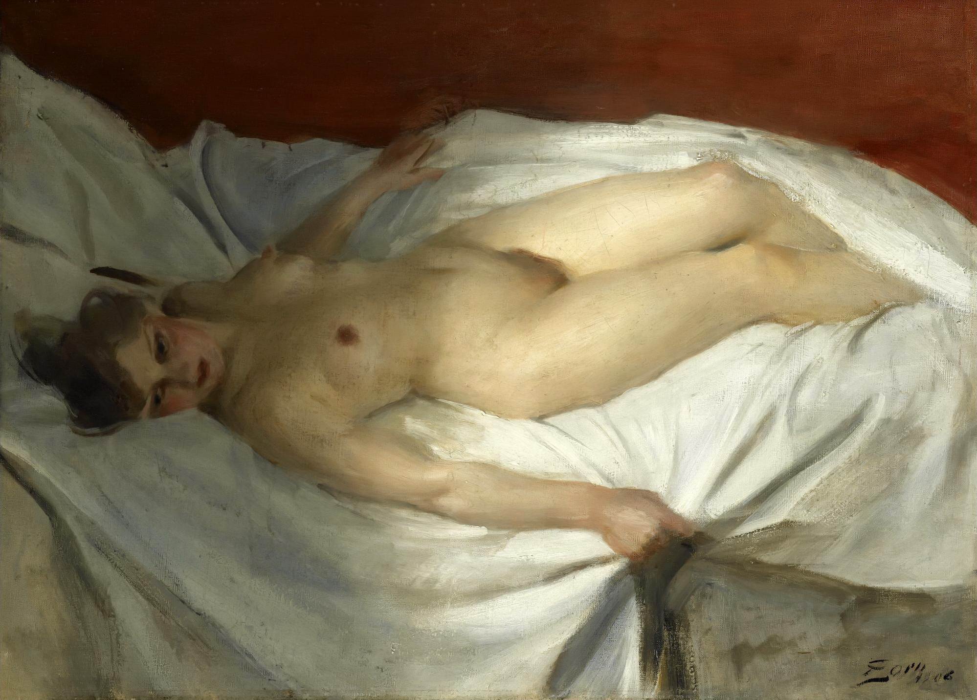 Anders Leonard Zorn. 1860-1920. Пробуждение. 1906, 54 х 73 см. Частная коллекция