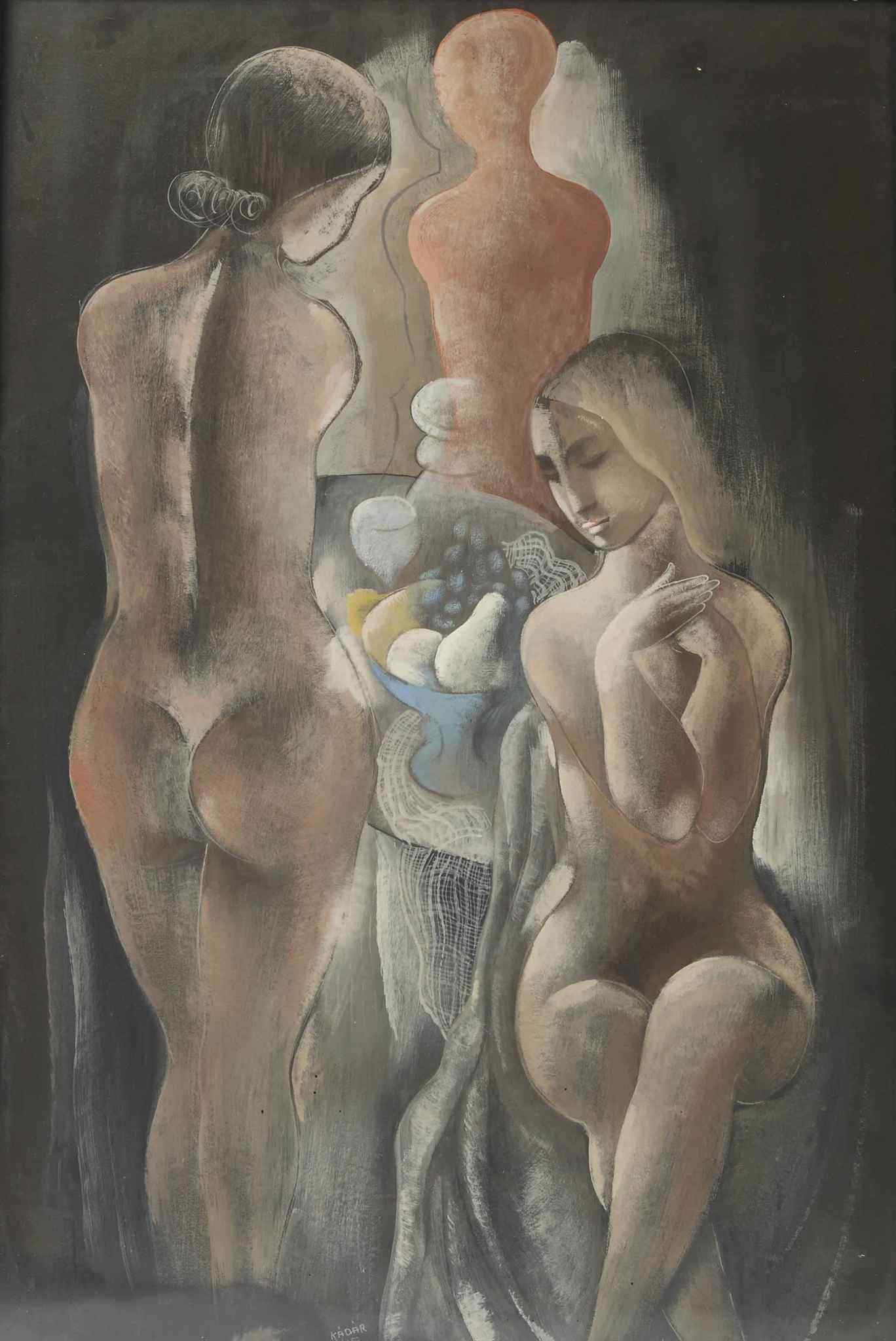 Bela Kadar, 1877-1956. Обнаженные. 99 x 67 см. Частная коллекция