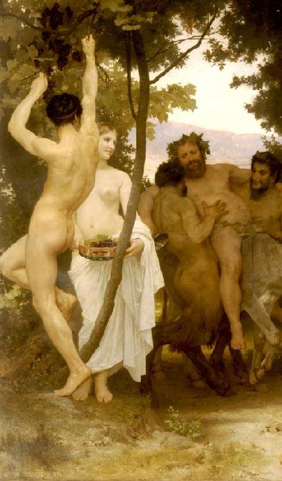 Адольф Уильям Бугро Праздник Бахуса (деталь картины) 1884