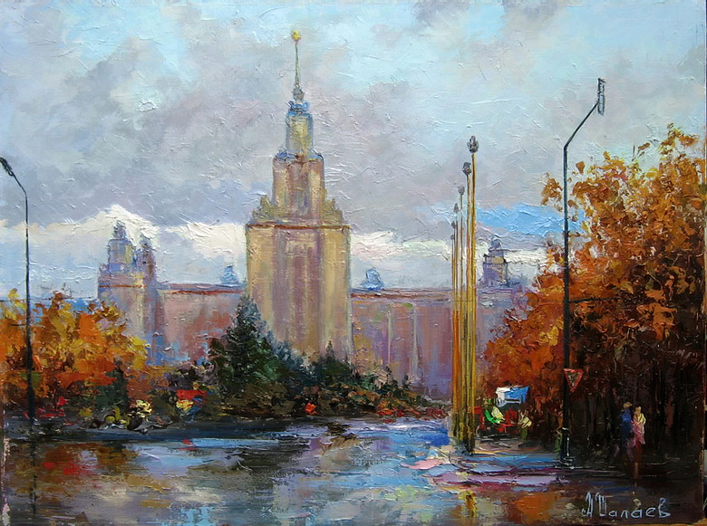 Вид на здание МГУ