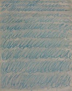 Сай Твомбли, "Без названия" (1971), бумага, малярная краска, мелки. Цена: 2,378 миллиона долларов. (В высоком разрешении)