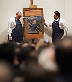 "Крик" Эдварда Мунка на торгах Sotheby's. Фото (c)AFP